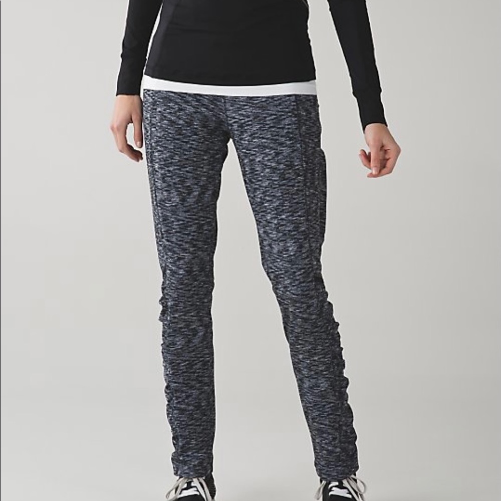 lululemon athletica Heathered black Gray Track Joggers